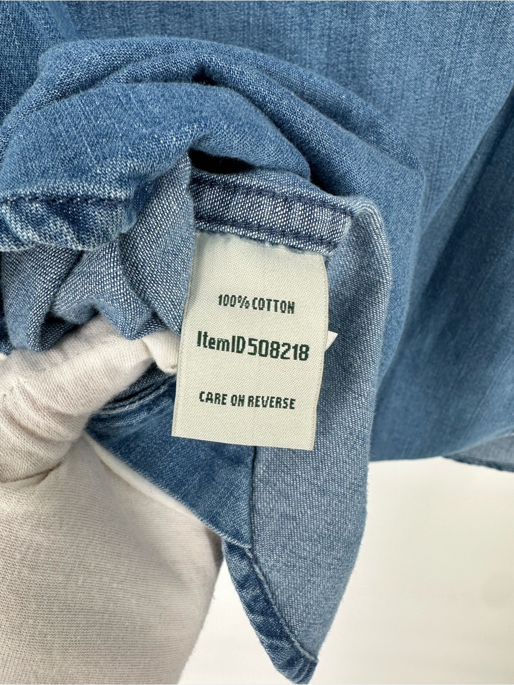 LL BEAN Heritage Women Petite Classic Rugged Washed Denim Long Sleeve Shirt - Picture 9 of 10